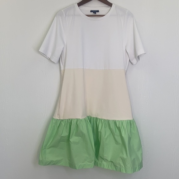 ALFANI - Color block Midi Short Sleeve Dress With Pockets Size Medium - Picture 7 of 10